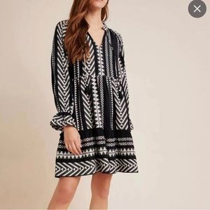Anthropologie Black and White Tunic size L